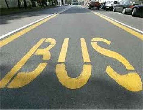 Bus lane Florence Italy