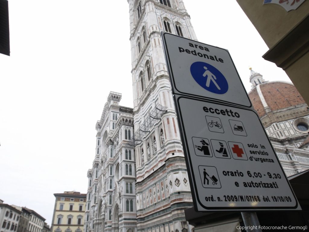 pedestrian area Florence Italy