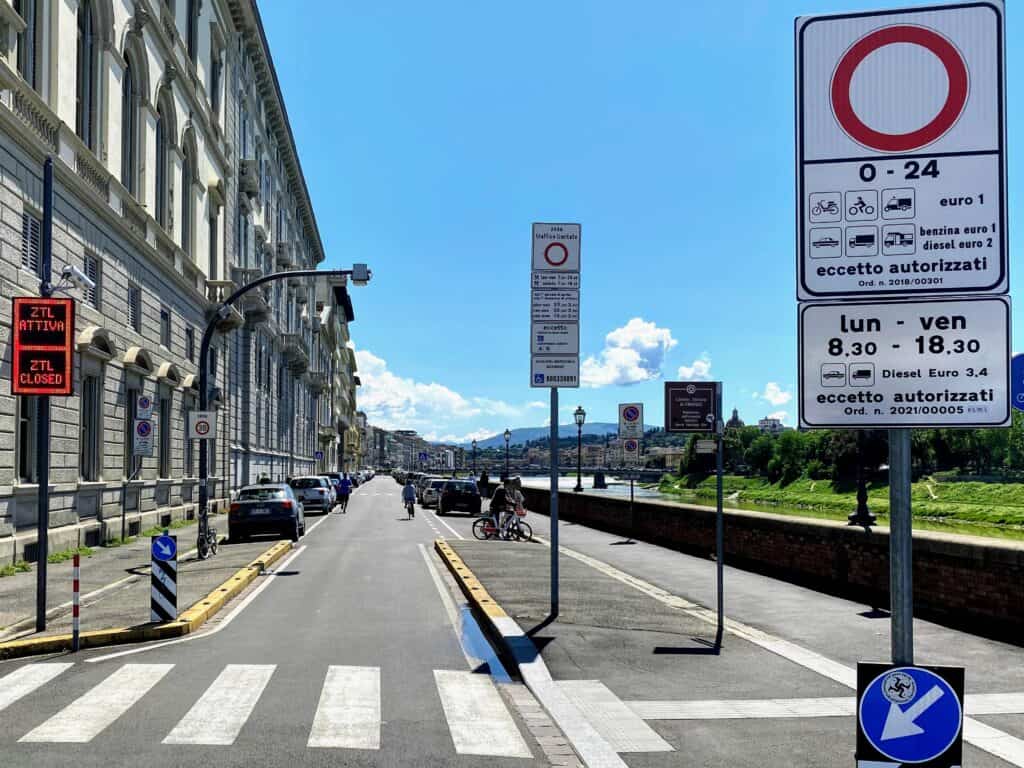 Limited traffic zone Florence Italy